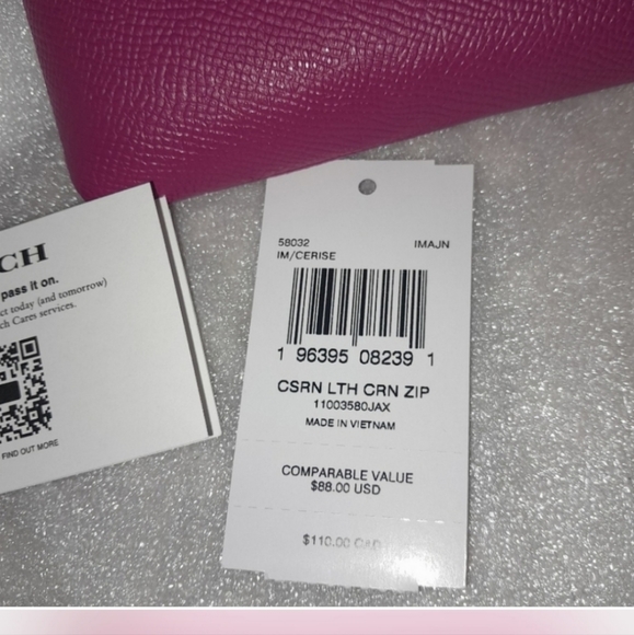 NEW COACH Lacy Crossbody/Hand Bag With ID Card Case,& Wristlet In Khaki/Cerise - Picture 5 of 12